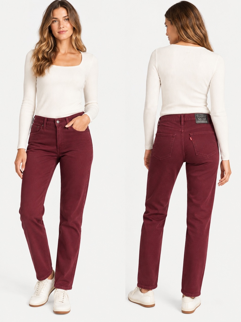 Levi’s 511 Slim Fit Burgundy Wine Red Jeans Pants W28 L32
